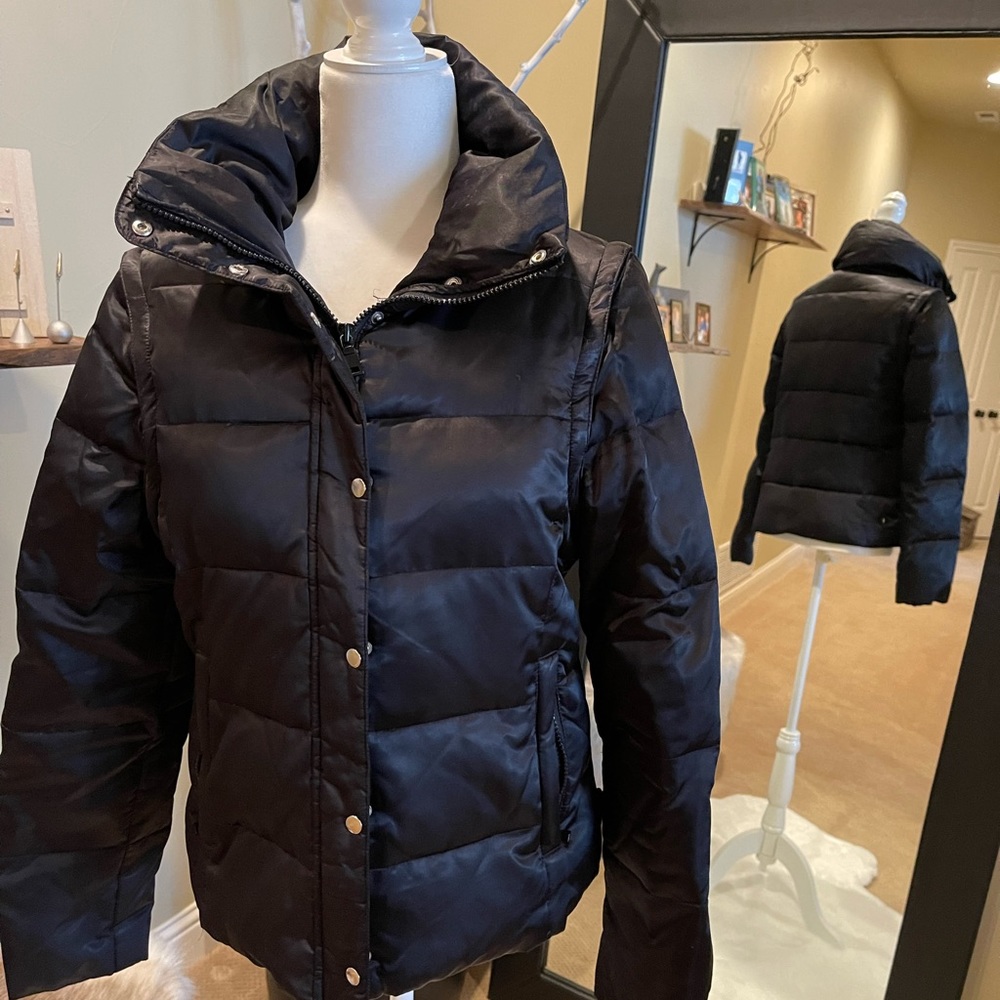 Black Puffer Jacket by Express